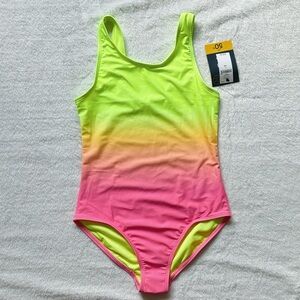 One-Piece Neon Ombré Swimsuit